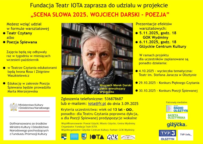 Scena Słowa 2025 | Wojciech Darski - POEZJA |  Prezentacja efektów warsztatowych